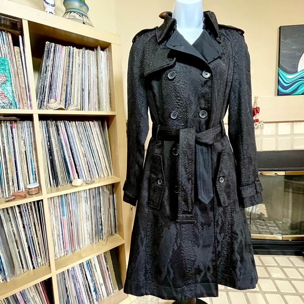 Altuzarra Textured Black Trench Coat